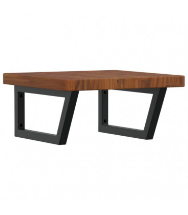 vidaXL Basin Shelf Wall Mounted Steel and Solid Wood Oak
