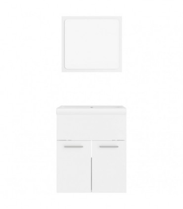 vidaXL Bathroom Furniture Set White Engineered Wood