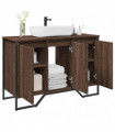 vidaXL Bathroom Sink Cabinet Brown Oak 91x35x60 cm Engineered Wood