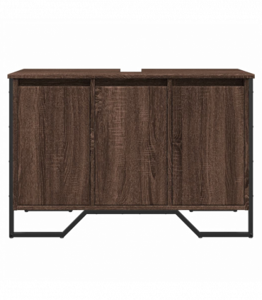 vidaXL Bathroom Sink Cabinet Brown Oak 91x35x60 cm Engineered Wood