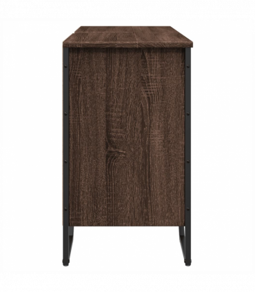 vidaXL Bathroom Sink Cabinet Brown Oak 91x35x60 cm Engineered Wood