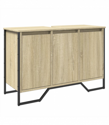 vidaXL Bathroom Sink Cabinet Sonoma Oak 91x35x60 cm Engineered Wood