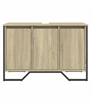 vidaXL Bathroom Sink Cabinet Sonoma Oak 91x35x60 cm Engineered Wood