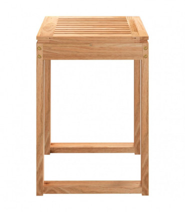 vidaXL Bathroom Stool 40x30x46 cm Solid Wood Walnut