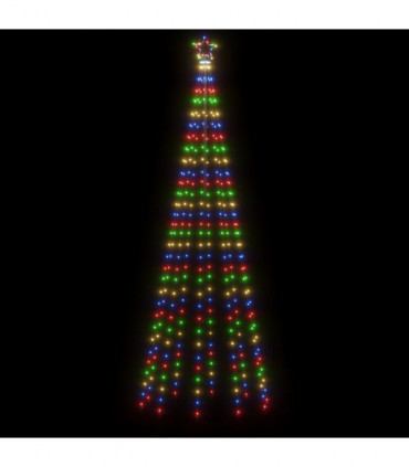 vidaXL Christmas Tree with Spike Colourful 310 LEDs 300 cm