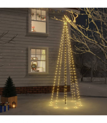 vidaXL Christmas Tree with Spike Warm White 310 LEDs 300 cm