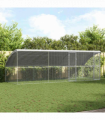 vidaXL Chicken Cage Silver 600 x 200 x 198.5 cm Galvanised Steel