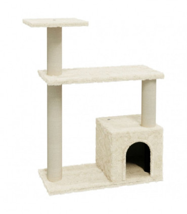 Cat Tree with Sisal Scratching Posts Cream 70 cm