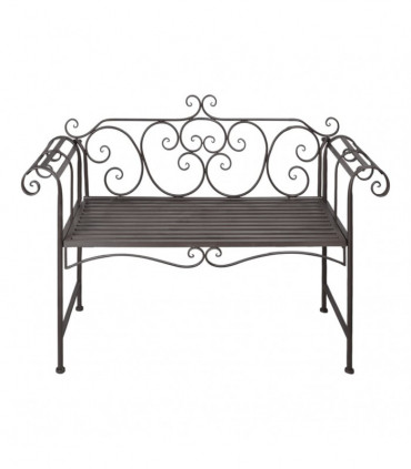 Garden Bench 132 cm Steel Antique Brown