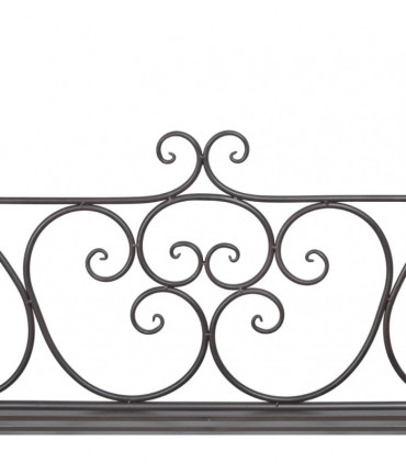 Garden Bench 132 cm Steel Antique Brown