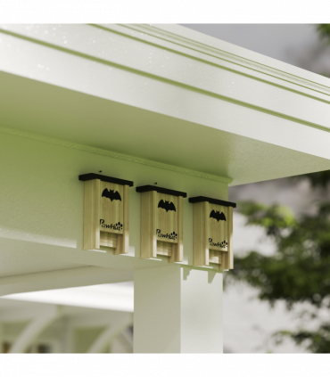 PawHut 3PCs Bat Boxes Designed to Attract Bats, 18 x 6 x 22.5 cm