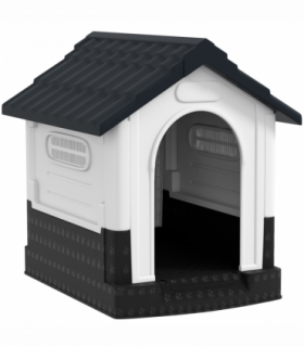 PawHut Dog Kennel for Outside, for XS Dogs, 64.5 x 57 x 66cm, Grey