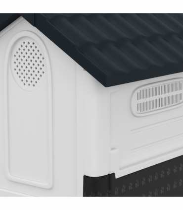 PawHut Dog Kennel for Outside, for XS Dogs, 64.5 x 57 x 66cm, Grey