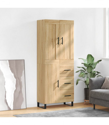 vidaXL Highboard Sonoma Oak 69.5x34x180 cm Engineered Wood