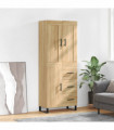 vidaXL Highboard Sonoma Oak 69.5x34x180 cm Engineered Wood