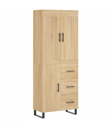 vidaXL Highboard Sonoma Oak 69.5x34x180 cm Engineered Wood