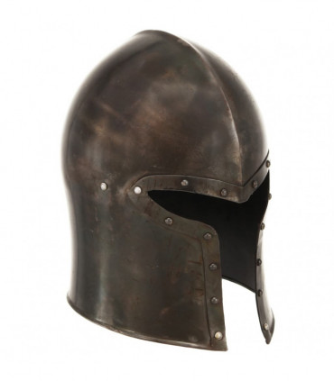 vidaXL Medieval Knight Helmet Antique Replica LARP Silver Steel