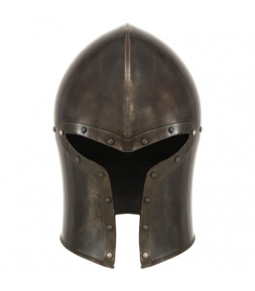 vidaXL Medieval Knight Helmet Antique Replica LARP Silver Steel