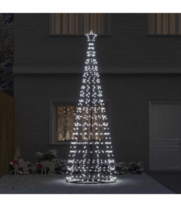 vidaXL LED Christmas Tree with 800 LEDs Cool White 400 cm Iron