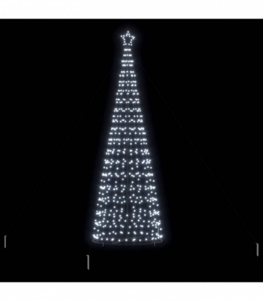 vidaXL LED Christmas Tree with 800 LEDs Cool White 400 cm Iron