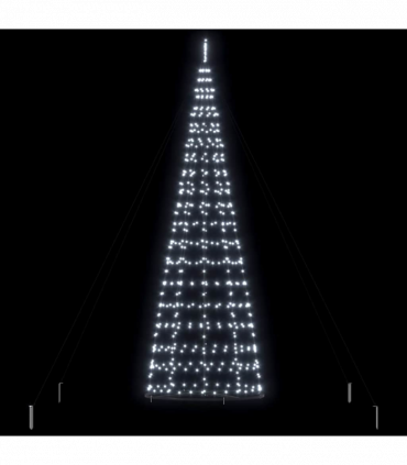 vidaXL LED Christmas Tree with 800 LEDs Cool White 400 cm Iron
