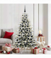 vidaXL Christmas Bauble Set with 300 LEDs 120 pcs Black Plastic