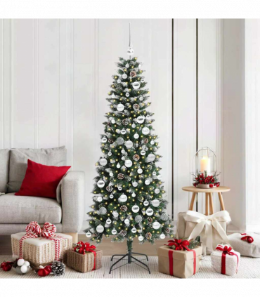vidaXL Artificial Christmas Tree with 300 LEDs Green 76 x 76 x 180 cm