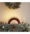 vidaXL Christmas Candle Arch with 10 LED Candles Red 47 x 5 x 29 cm