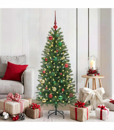 vidaXL Christmas Bauble Set with 150 LEDs 61 pcs Multicolour Plastic