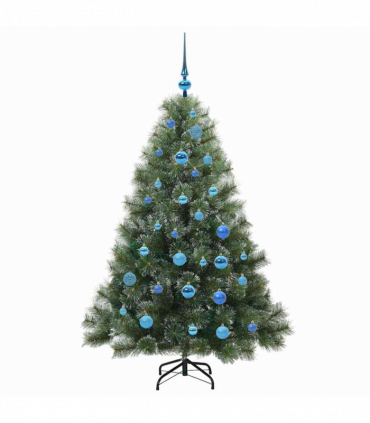 vidaXL Artificial Christmas Tree with 150 LEDs Green 150 cm PE and PVC