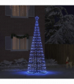 vidaXL LED Christmas Tree with 800 LEDs with Stand Blue 400 cm Iron