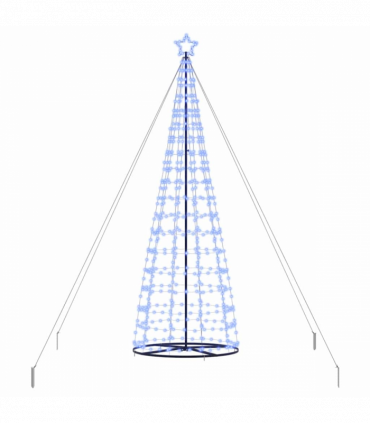 vidaXL LED Christmas Tree with 800 LEDs with Stand Blue 400 cm Iron