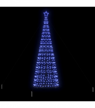 vidaXL LED Christmas Tree with 800 LEDs with Stand Blue 400 cm Iron
