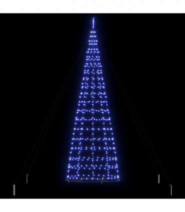 vidaXL LED Christmas Tree with 800 LEDs with Stand Blue 400 cm Iron