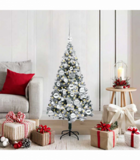 vidaXL Artificial Christmas Tree with 150 LEDs with Stand Green 120 cm