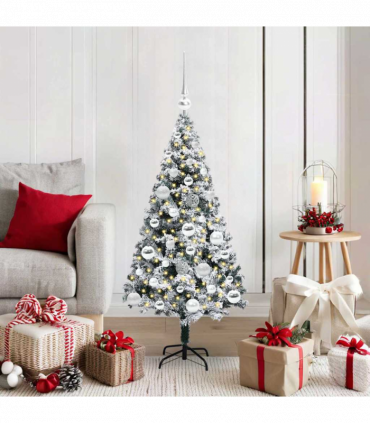 vidaXL Artificial Christmas Tree with 150 LEDs with Stand Green 120 cm