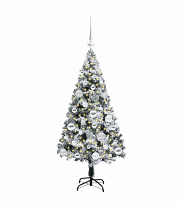 vidaXL Artificial Christmas Tree with 150 LEDs with Stand Green 120 cm