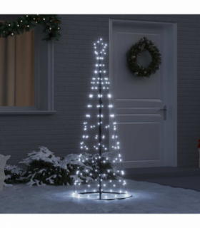 vidaXL LED Christmas Tree with 390 LEDs Cool White 250 cm Iron