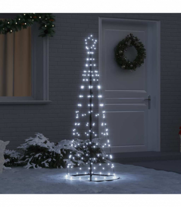 vidaXL LED Christmas Tree with 390 LEDs Cool White 250 cm Iron