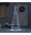 vidaXL LED Christmas Tree with 390 LEDs Cool White 250 cm Iron