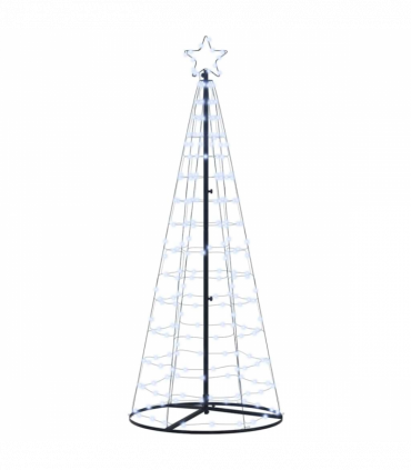 vidaXL LED Christmas Tree with 390 LEDs Cool White 250 cm Iron