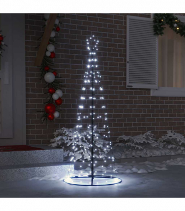 vidaXL LED Christmas Tree with 390 LEDs Cool White 250 cm Iron