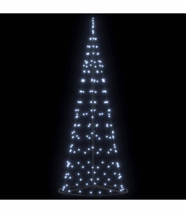 vidaXL LED Christmas Tree with 390 LEDs Cool White 250 cm Iron
