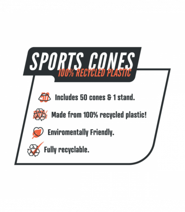 Lionstrike Football / Sports Cones Set – made from 100% recycled plastic