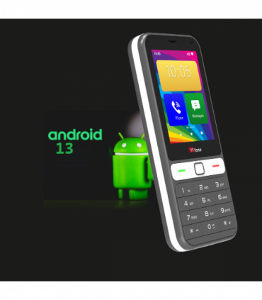 TTfone TT280  Simple 4G Dual SIM Bar Phone with Android, 2.8" Touchscreen, Keypad, 2MP Camera, USB-C - Easy to Use Unlocked Mobile (with USB Cable and Three Sim Card)