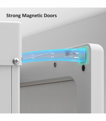 HOMCOM Portable Wardrobe, Clothes Organiser with Hanging Rods, White