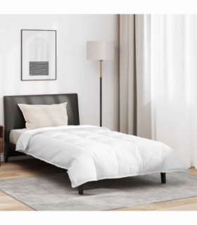 vidaXL Duvet Set with Pillow 2 pcs White 155 x 200 cm Down