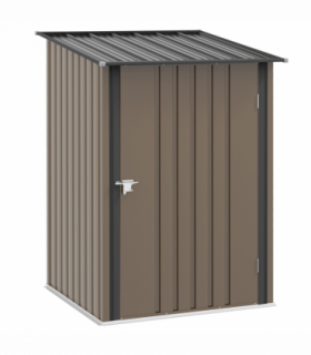 Outsunny 3.3ft x 3.4ft Outdoor Storage Shed Steel Garden Shed w/ Lockable Door