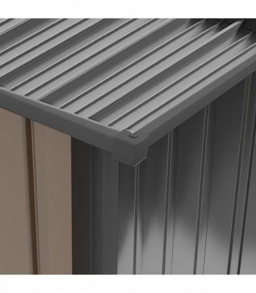 Outsunny 3.3ft x 3.4ft Outdoor Storage Shed Steel Garden Shed w/ Lockable Door