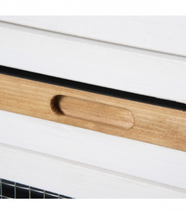 Two-Tier Wooden Rabbit Hutch Guinea Pig Hutch w/ Two Runs, Slide-Out Tray, Ramp